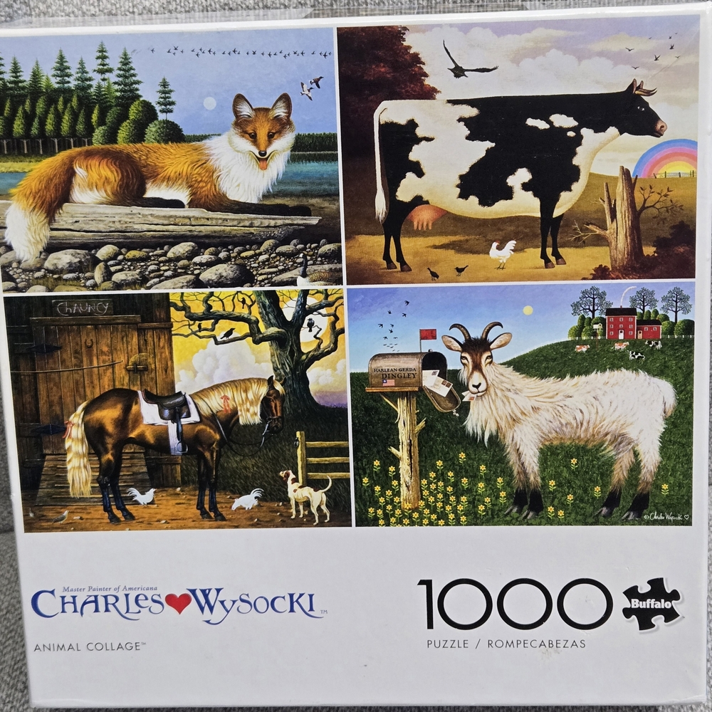 Charles Wysocki-"Animal Collage"  Puzzle - 1000 Pieces
